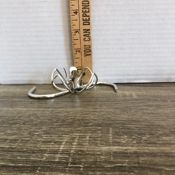 1950s Silver Tone Flower Candle Holders - Picture 10 of 10